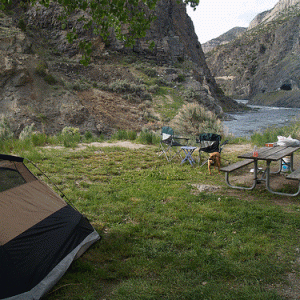 Campsite near Boysen Reservoir