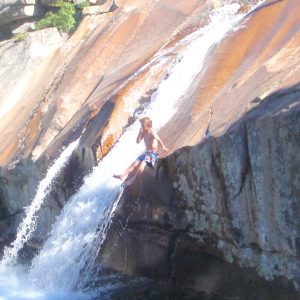 Slide Down Popo Agie Falls