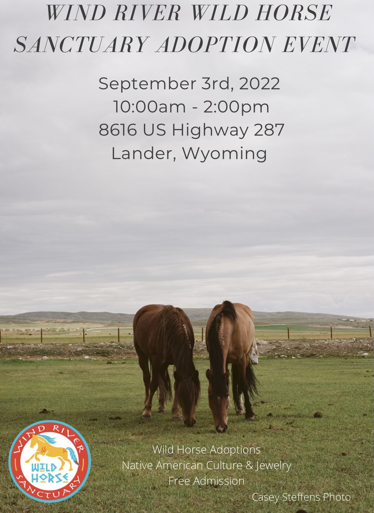 Wind River Wild Horse Sanctuary ‘s End of Summer Adoption Event