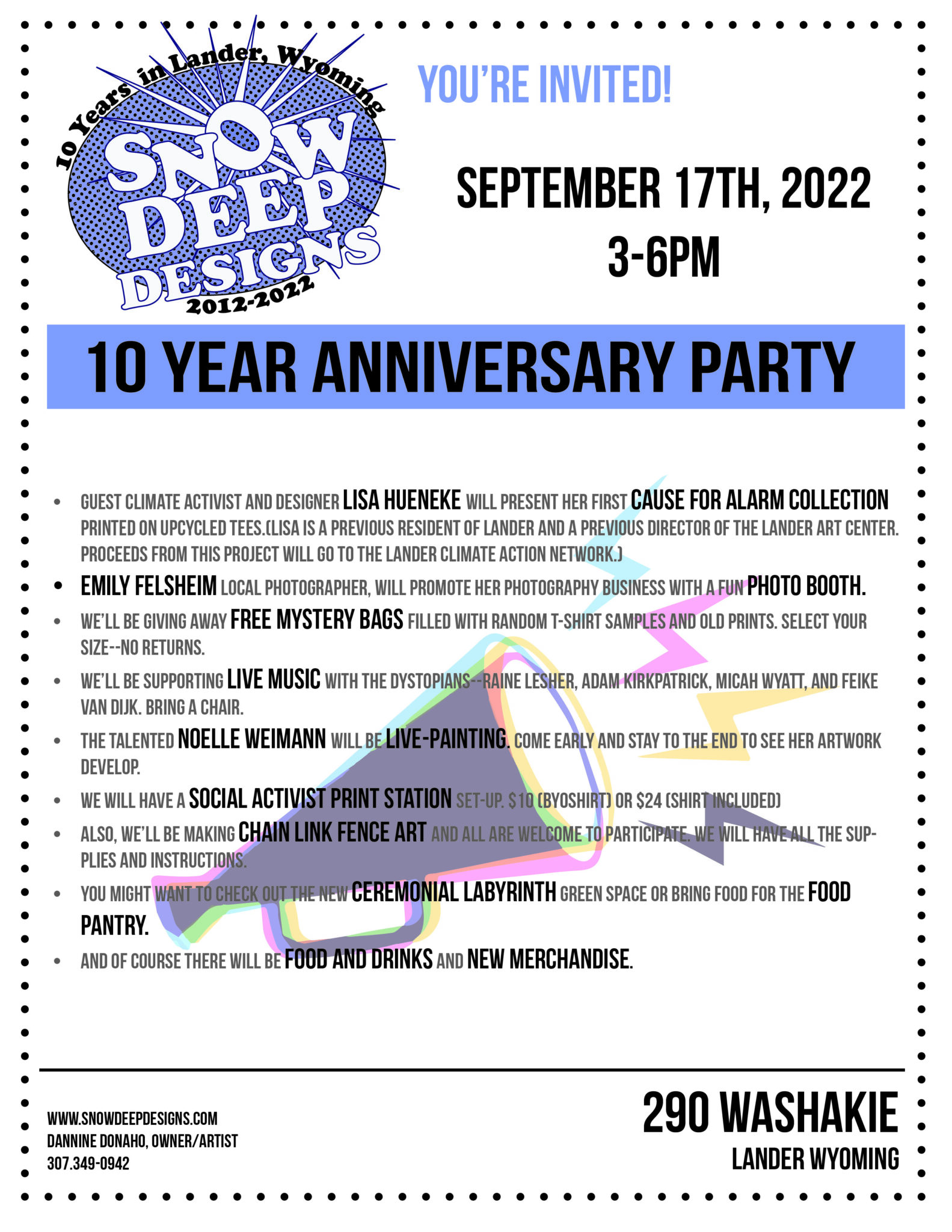 Snow Deep Designs 10th Anniversary Party