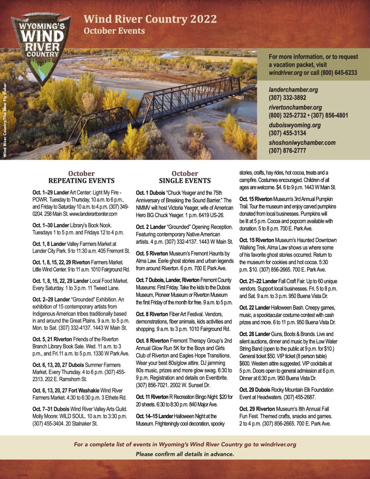 October 2022 Events Calendar