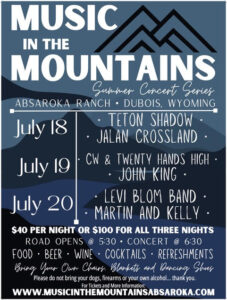 music in the mountains event poster