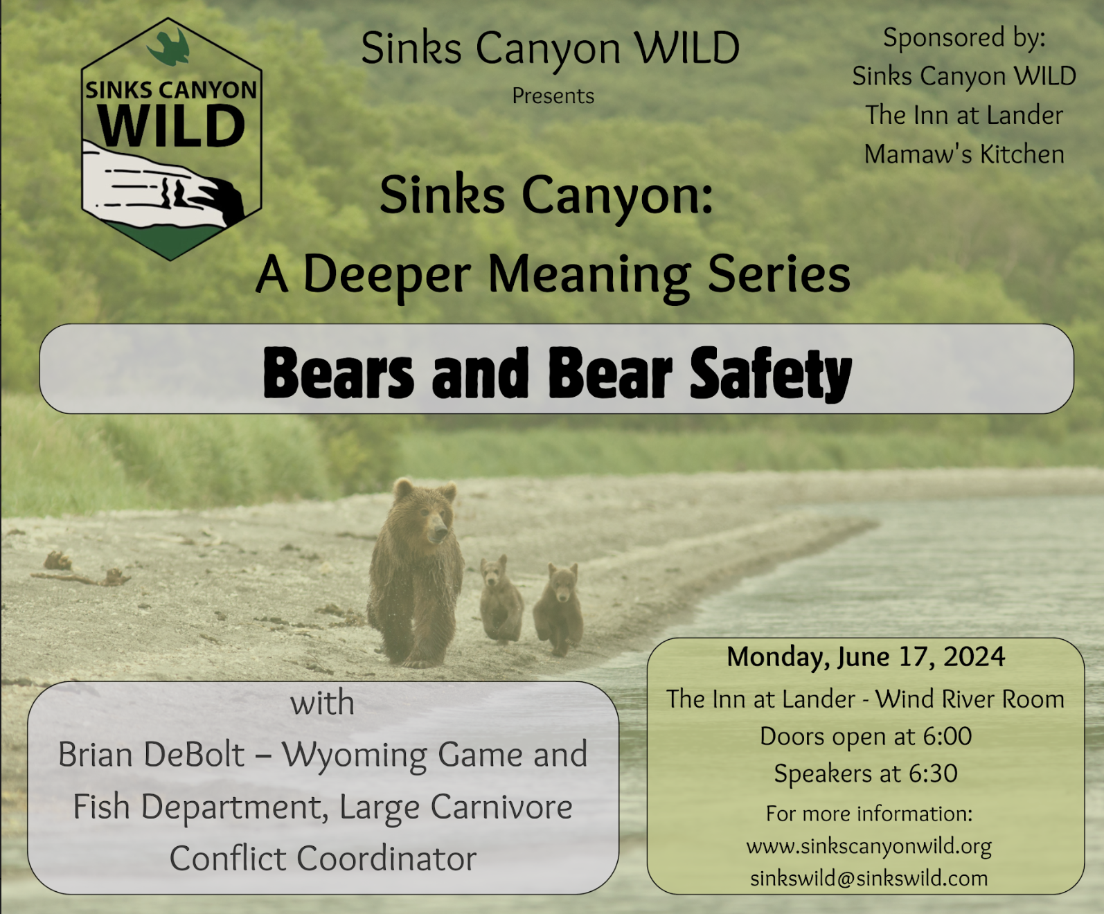 bear safety event poster