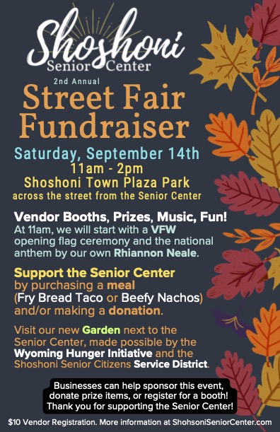 Shoshoni Senior Center 2nd Annual Street Fair Fundraiser