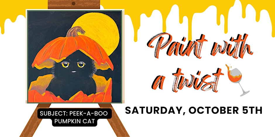 Paint with A Twist: Peek-A-Boo Pumpkin Cat