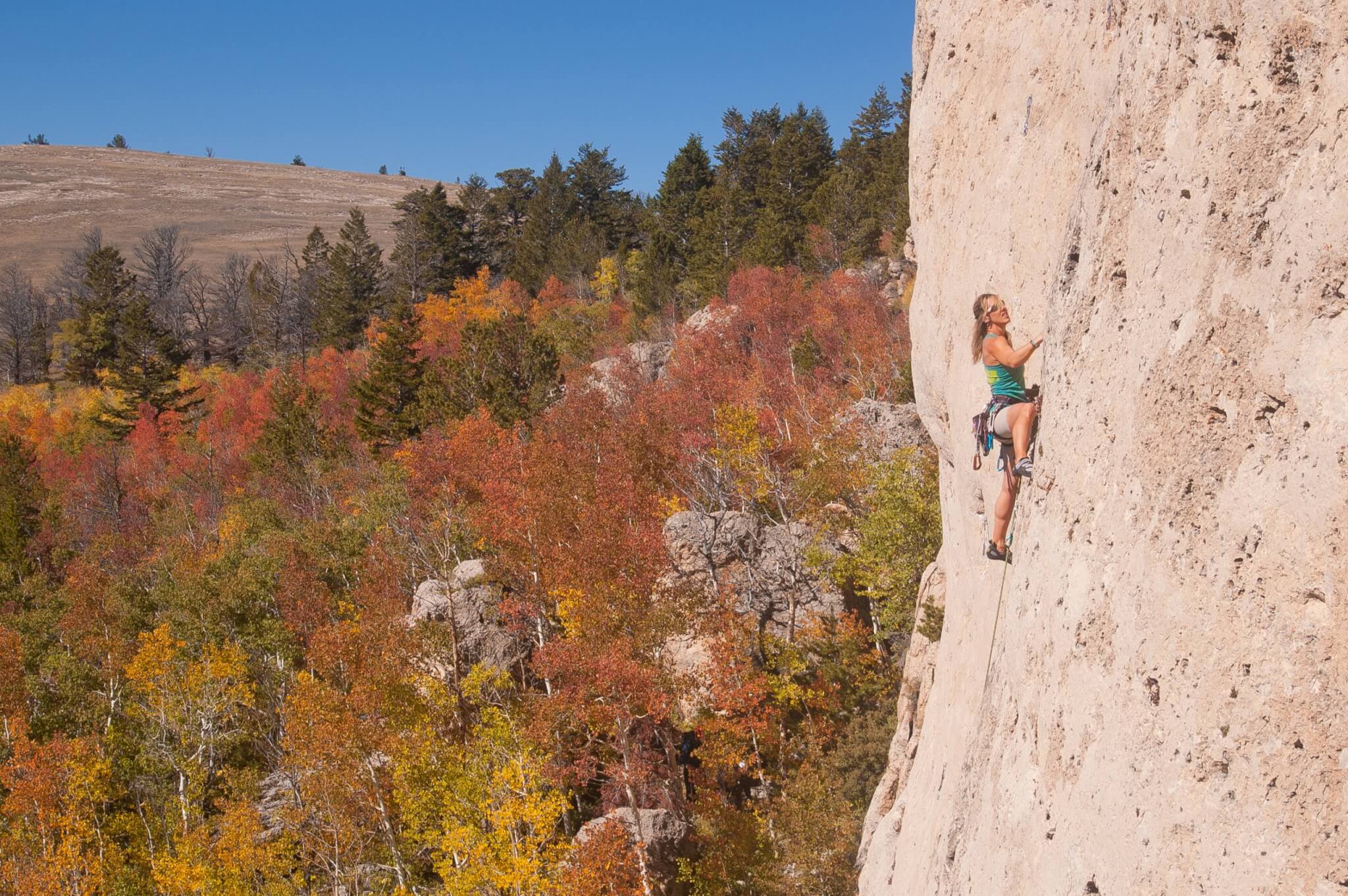 Sam Lightner climbing