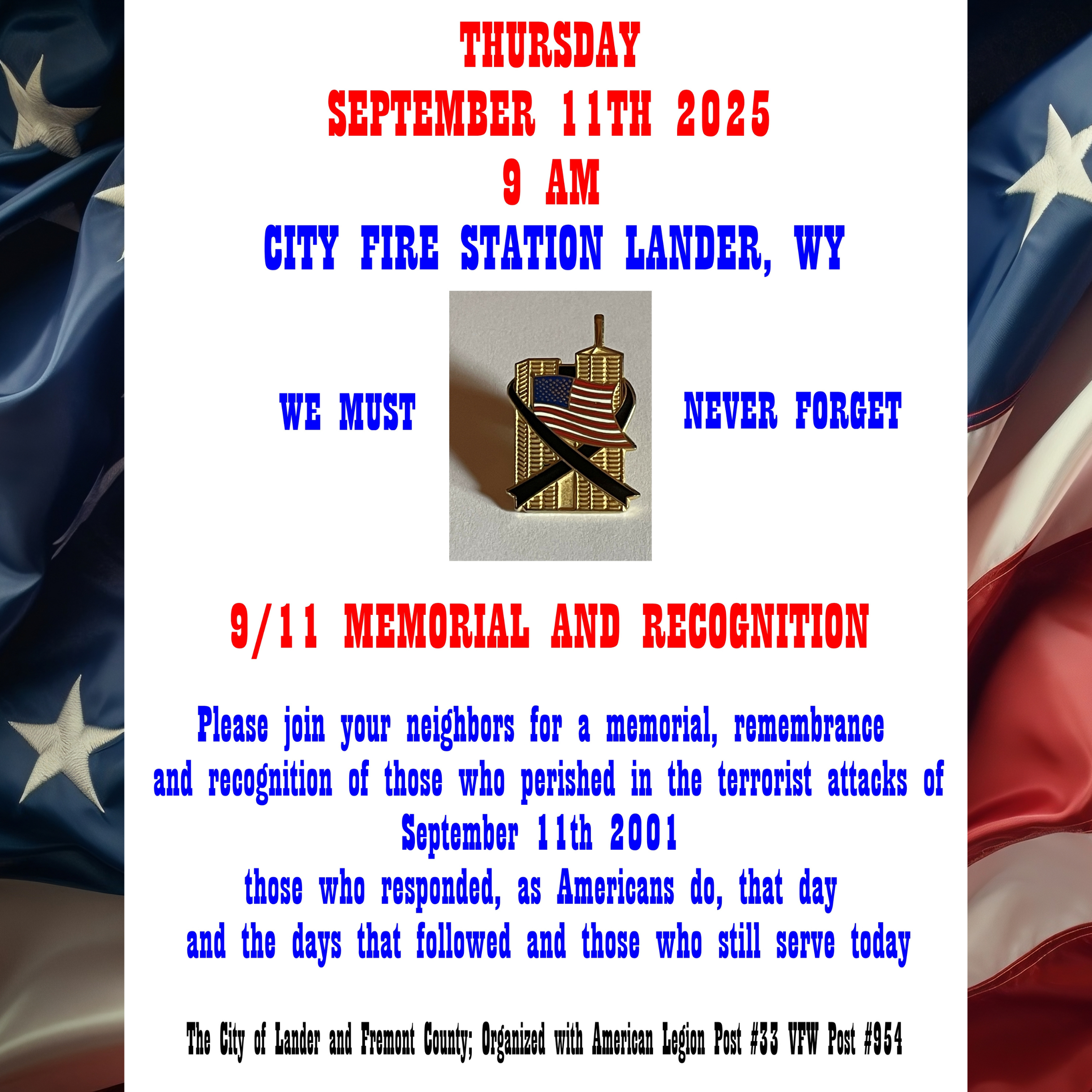 9/11 Memorial and Recognition fire