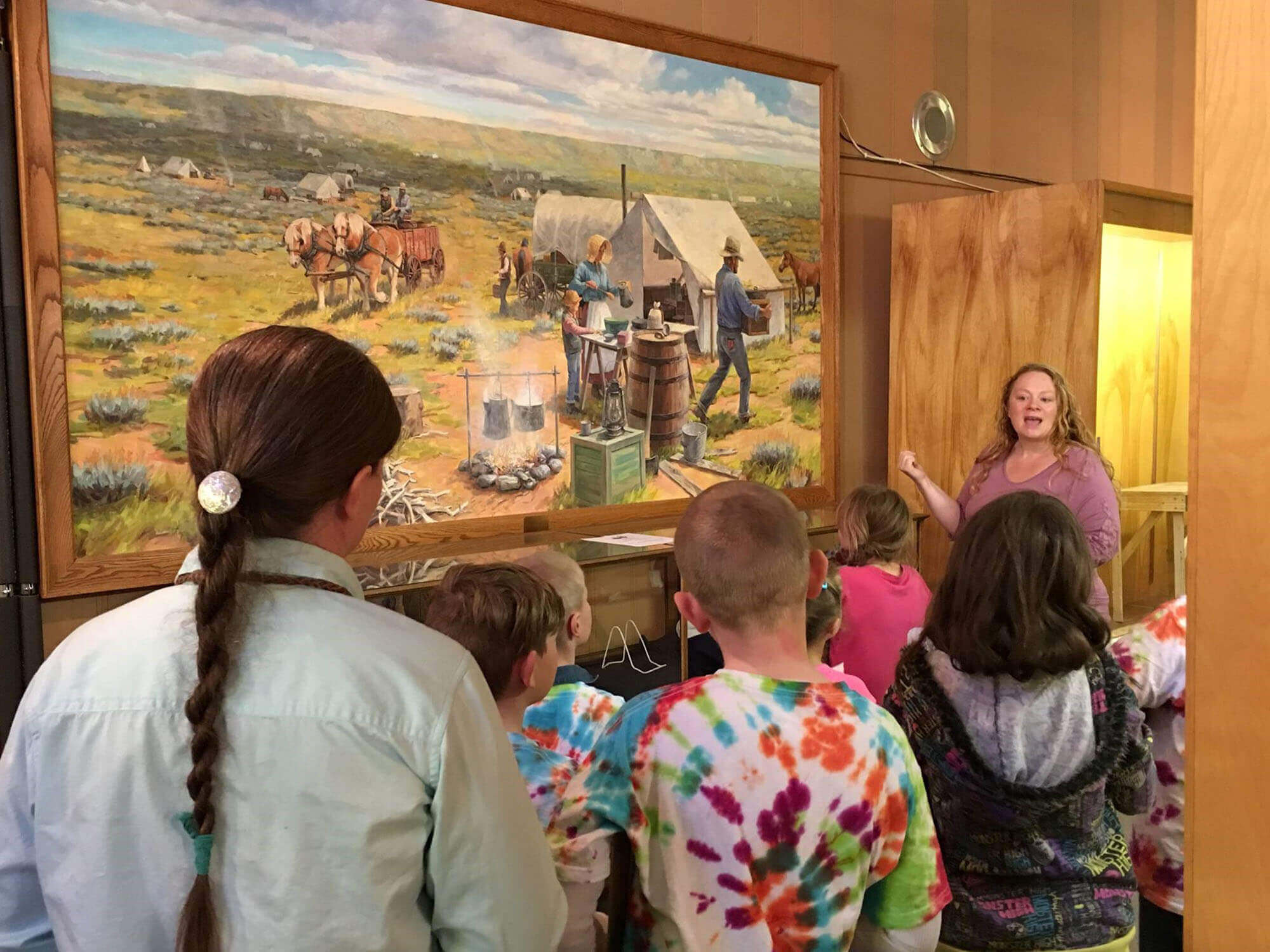 A group of children at the Riverton Museum